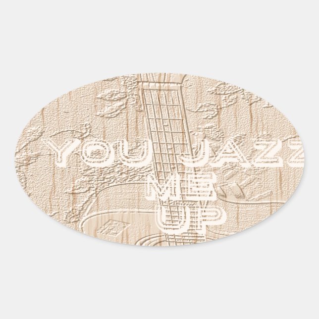 Sticker Ovale J'aime le bois brun Hakuna Matata (Devant)