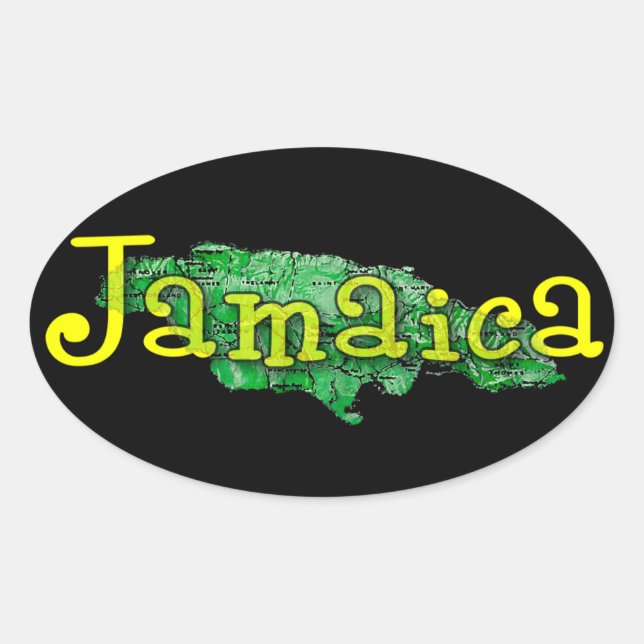 Sticker Ovale Jamaïque (Devant)