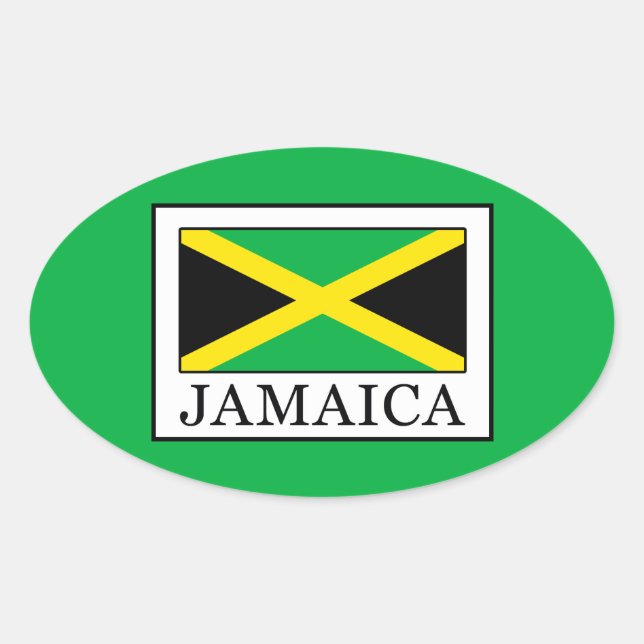 Sticker Ovale Jamaïque (Devant)