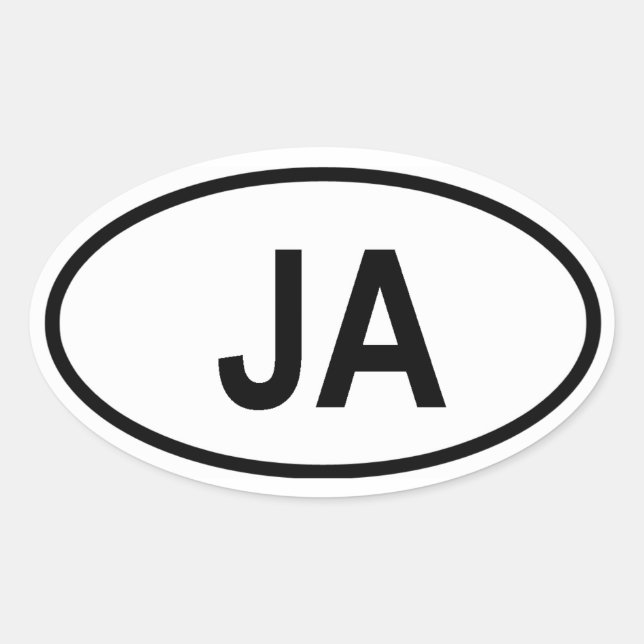 Sticker Ovale Jamaïque (Devant)