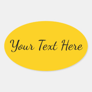 Sticker Ovale Jaune Gras