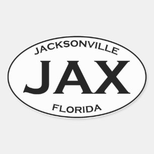 Sticker Ovale JAX - Jacksonville Floride
