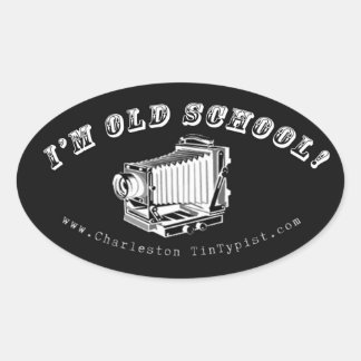 Sticker Ovale Je suis la Vieille École !