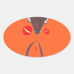 Sticker Ovale Je vous aime Nakupenda Swahili