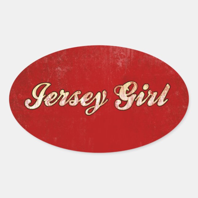 Sticker Ovale Jersey Girl (Devant)