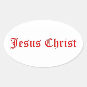 STICKER OVALE JESUS CHRIST