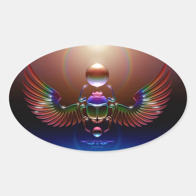 Sticker Ovale JMR - Crystal Scarab (Devant)