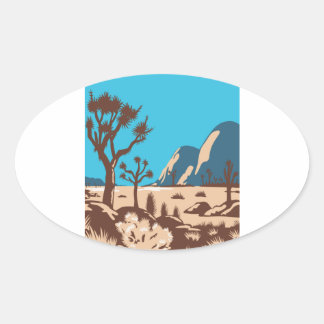 Sticker Ovale Joshua Tree National Park Riverside California