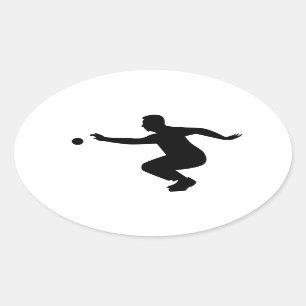 Sticker Ovale Joueur de Petanque