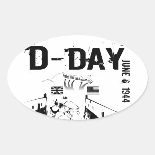Sticker Ovale JOUR J 6 juin 1944