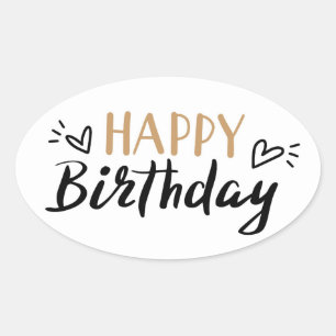 Sticker Ovale Joyeux anniversaire
