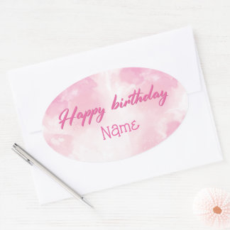 Sticker Ovale Joyeux anniversaire