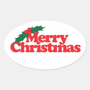 Sticker Ovale Joyeux Noël