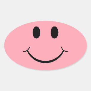 Sticker Ovale Joyeux visage