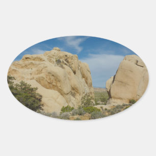 Sticker Ovale Jumbo Rocks au parc national de Joshua Tree