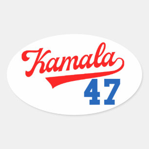 Sticker Ovale Kamala Harris 47 e - Président 47 e