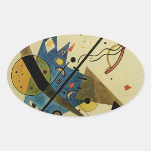Sticker Ovale Kandinsky Cercles Abstraits Formes