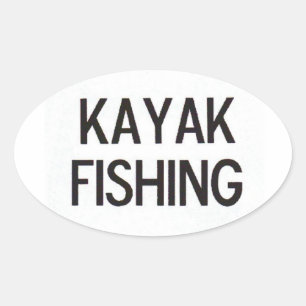 Sticker Ovale Kayak Fishing Euro Decal