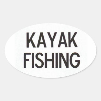 Sticker Ovale Kayak Fishing Euro Decal