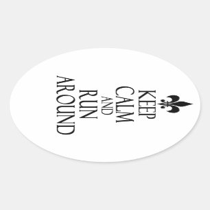 Sticker Ovale Keep calm