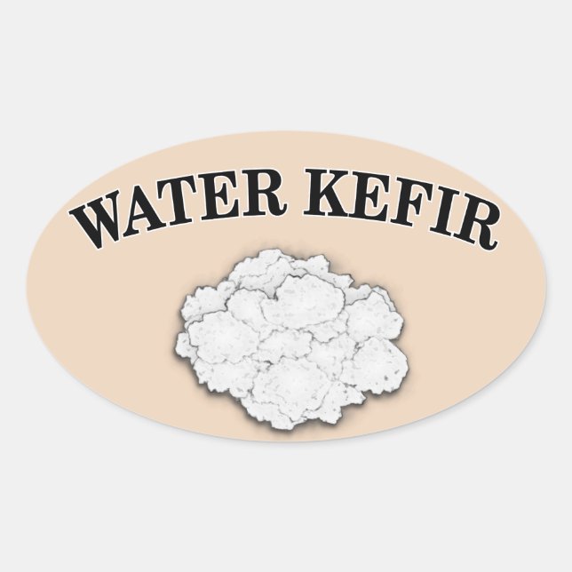 Sticker Ovale Kefir d'eau (Devant)