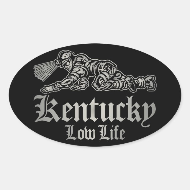 STICKER OVALE KENTUCKY FAIBLE VIE (Devant)