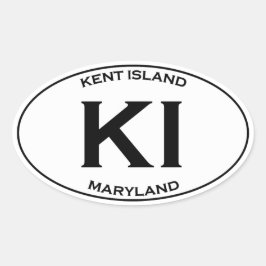 Sticker Ovale KI - Kent Island Maryland