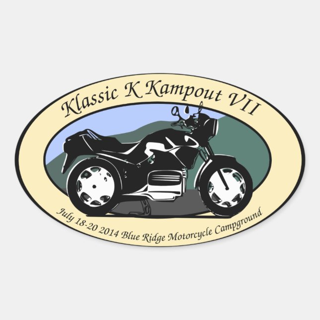 Sticker Ovale Klassic K Kampout VII (Devant)