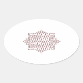 Sticker Ovale Kolam Art#1