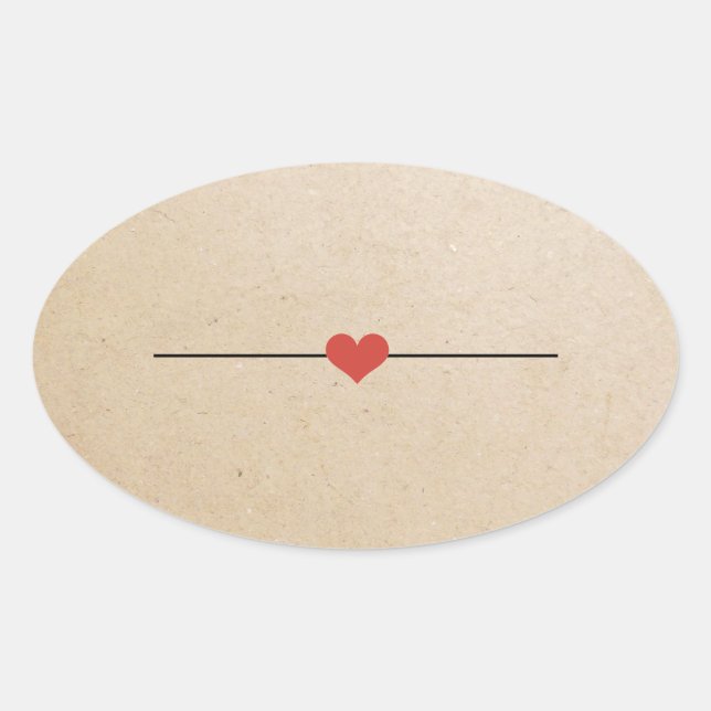 Sticker Ovale Kraft vide (Devant)