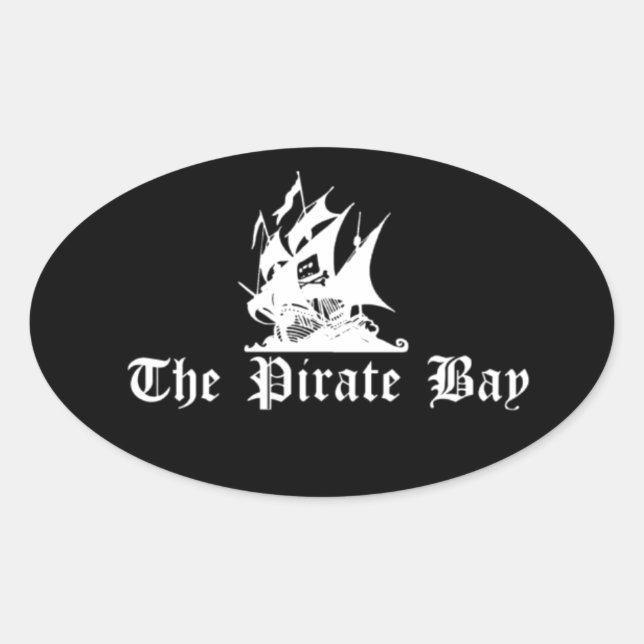 Sticker Ovale La baie de Pirate (Devant)