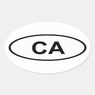 Sticker Ovale La Californie "CA "