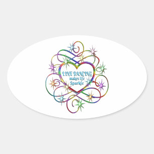Sticker Ovale La Danse En Ligne Favorise La Vie