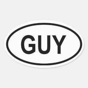 Sticker Ovale La Guyane "TYPE "