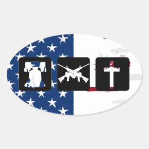 Sticker Ovale La liberté lance l'ovale de religion