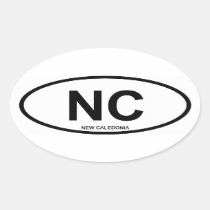 Sticker Ovale La Nouvelle-Calédonie "OR "