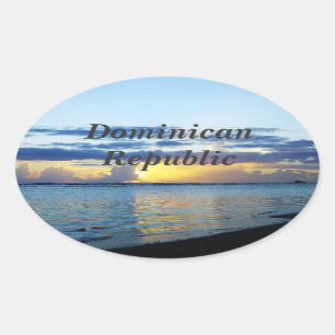 Sticker Ovale La République Dominicaine