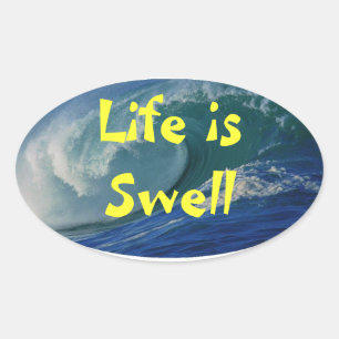 Sticker Ovale la vie est houleuse