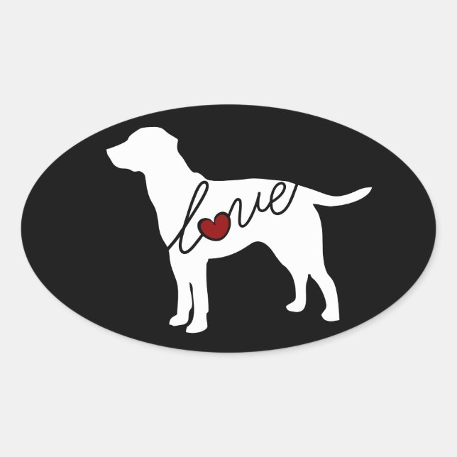 Sticker Ovale Lab Love (Devant)