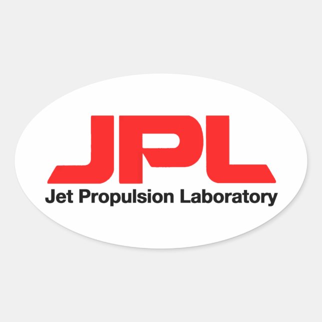 Sticker Ovale Laboratoire de propulsion à jet (Devant)