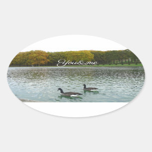 Sticker Ovale Lac Forest.