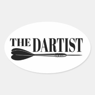 Sticker Ovale L'Artiste Dart Dart De Dartboard