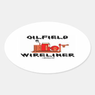 Sticker Ovale Lave-linge, Wireline, Slickline, Opérateur, Huile