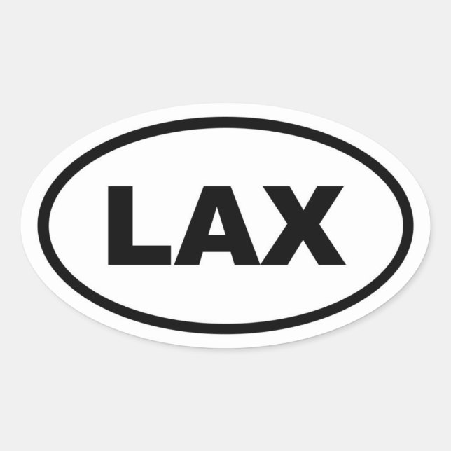 Sticker Ovale LAX Los Angeles (Devant)