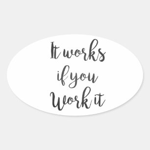 Sticker Ovale Le cadeau de citation de récupération d'étape d