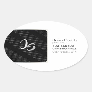 Sticker Ovale Le cadeau élégant avec personnalisent le