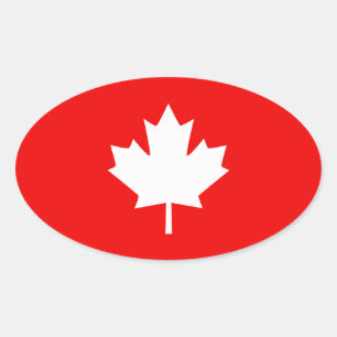Sticker Ovale Le Canada Établit 1867 150 Ans Style