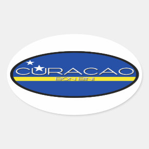 Sticker Ovale Le Curaçao - fève Bini