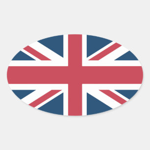 Sticker Ovale Le drapeau britannique Union Jack