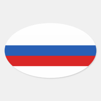 Sticker Ovale Le drapeau de la Russie